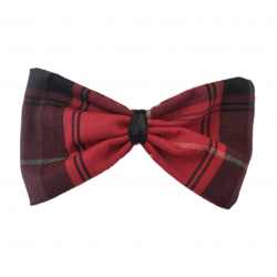Hair Clip Red Check