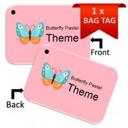 Butterfly Pastel Bag Tag