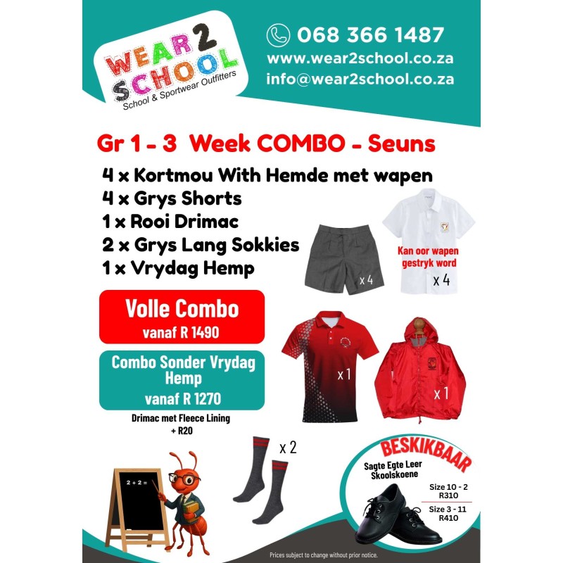 Gr 1 - 3 Week Combo - Seuns