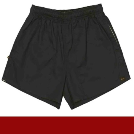 Rugby Rip Short Black (With Velcro)