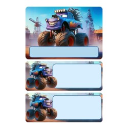 Monster Truck Ice Cream Container 2 Liter Labels