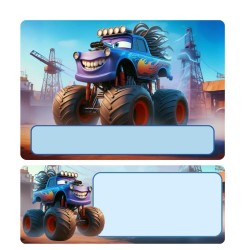 Monster Truck Ice Cream Container 2 Liter Labels