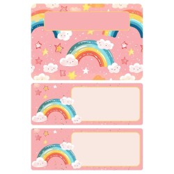 Rainbow theme Ice Cream Container 2 Liter Labels