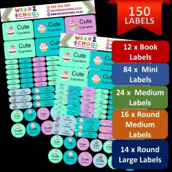 Cute Cupcakes Label Packs
