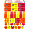School stationery marking labels available in various themes