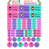 School stationery marking labels available in various themes