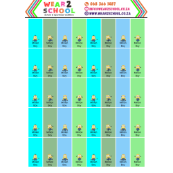 School stationery marking labels available in various themes
