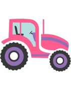 Tractors theme stationery marking labels