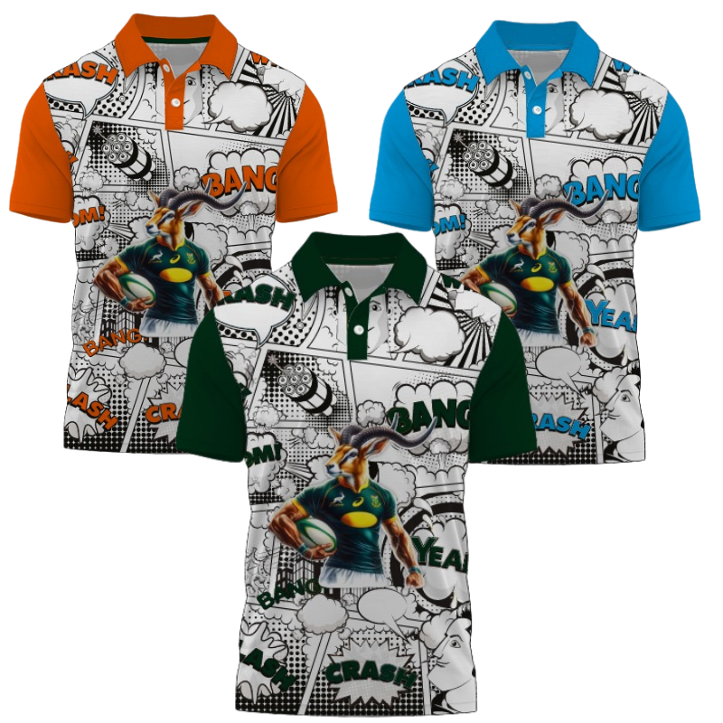 Springbok Rugby Supporters Golf Shirt