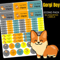 Gorgi Boy Stationery Labels