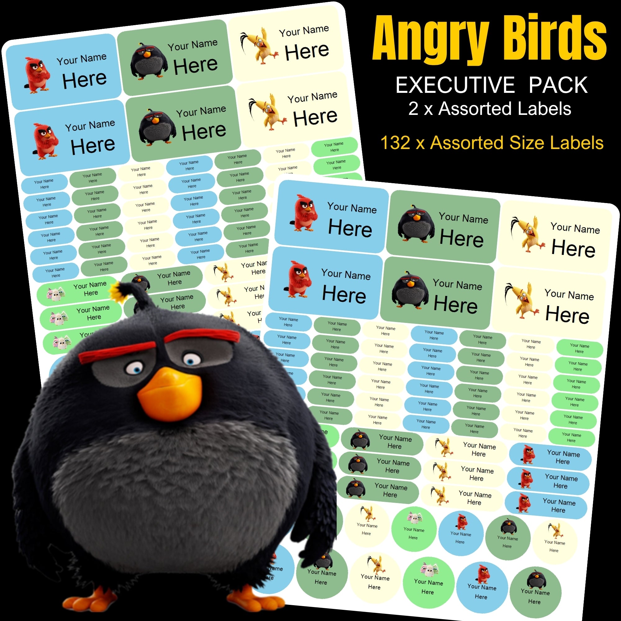 Angry Birds Stationery Labels
