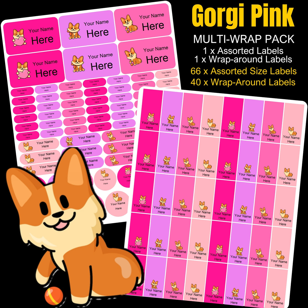 Gorgi Girl Stationery Labels