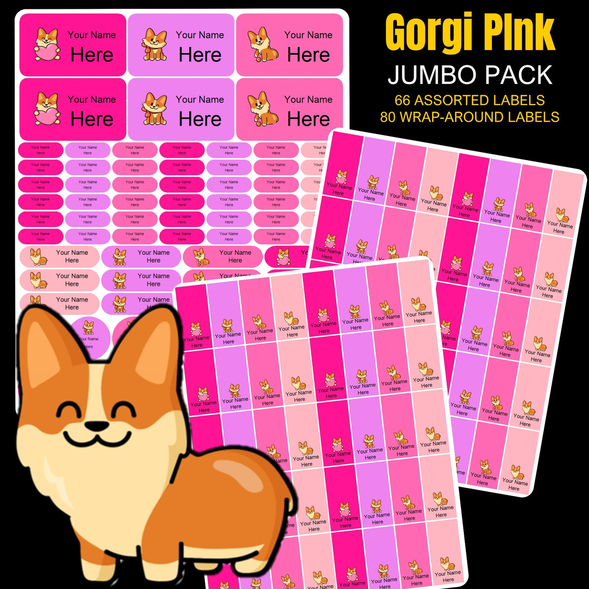 Gorgi Girl Stationery Labels