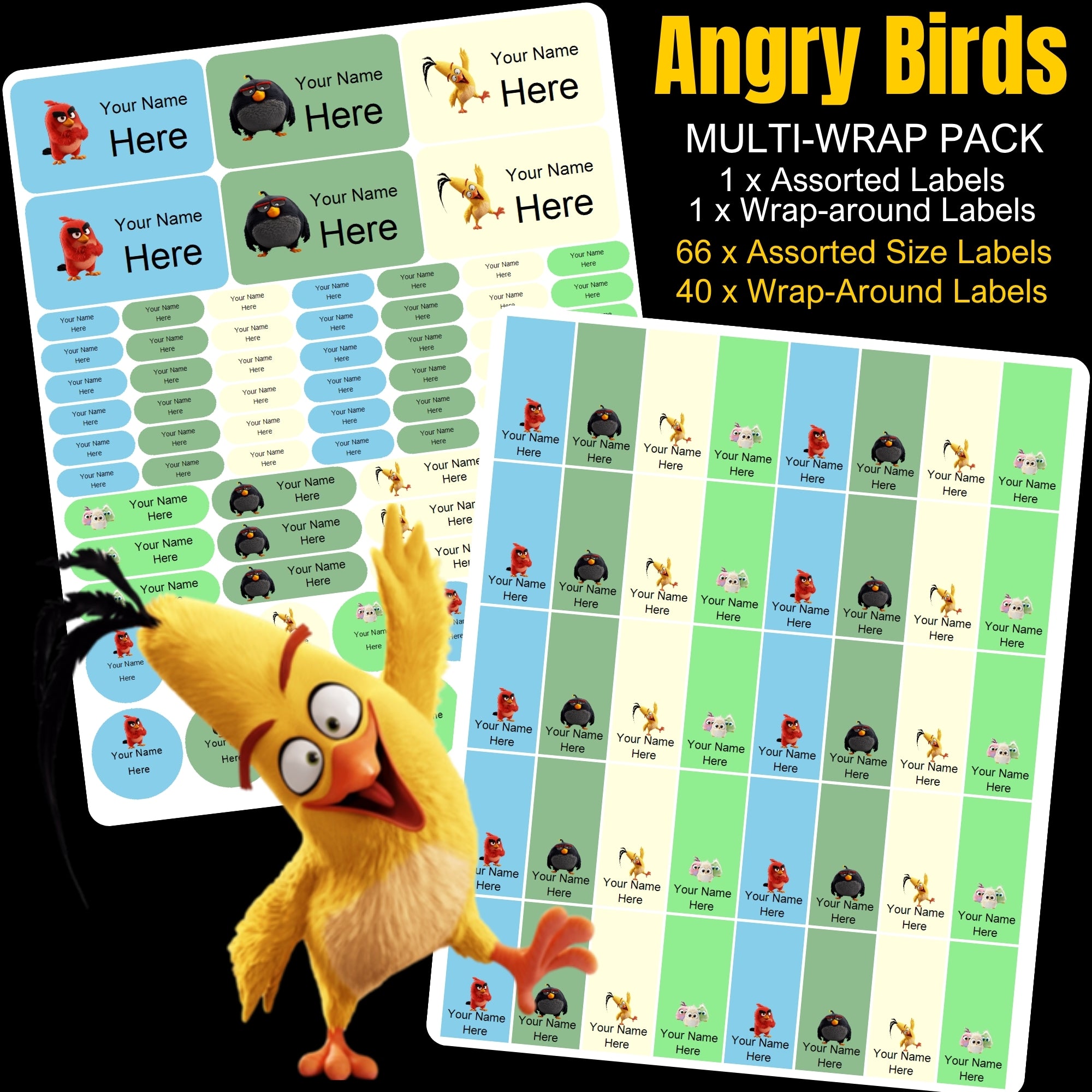 Angry Birds Stationery Labels