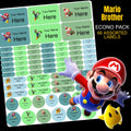 Super Mario Brothers Stationery Labels