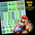 Super Mario Cart Stationery Labels