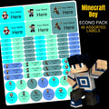 Minecraft Boy Stationery Labels