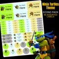 Ninja Turtles Stationery Labels