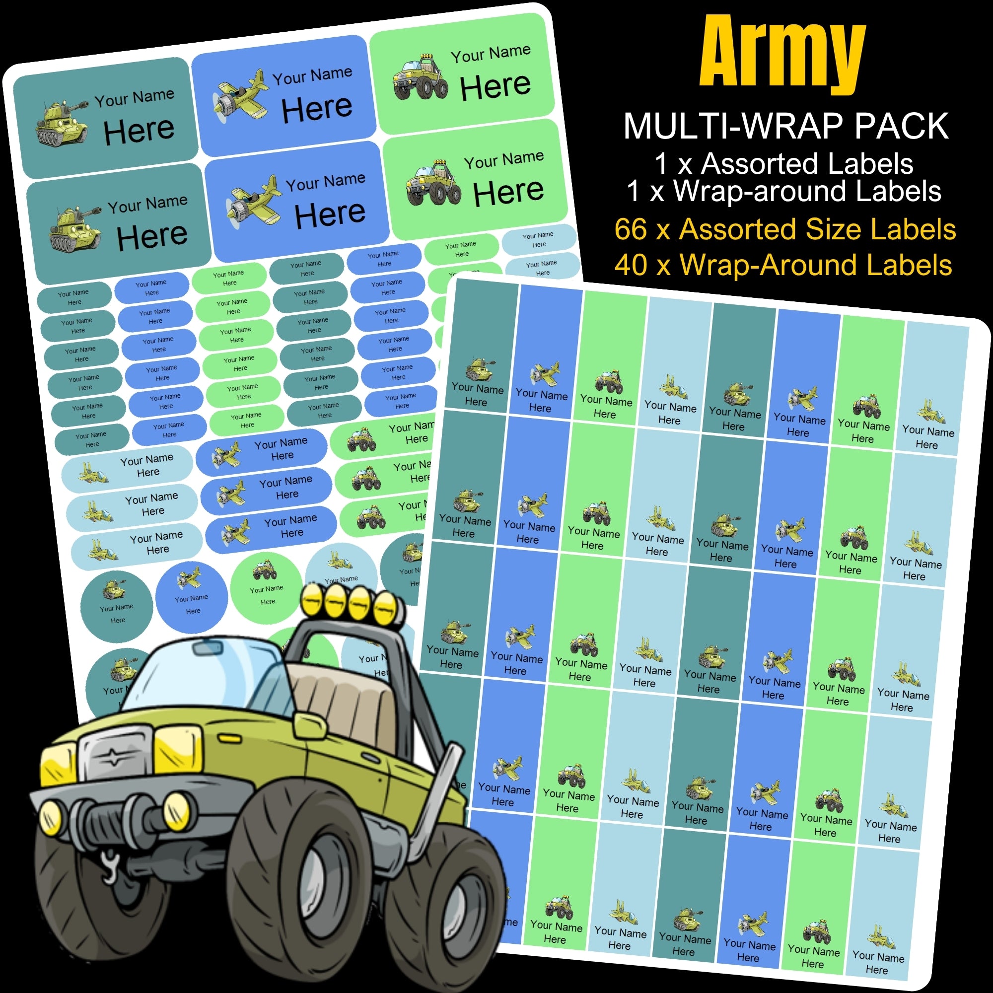 Army Stationery Labels