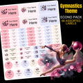Gymnastics Stationery Labels