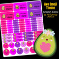 Avo Emoji Stationery Labels
