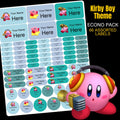 Kirby Boy Stationery Labels