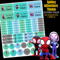 Spidey Adventures Stationery Labels