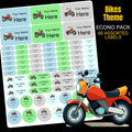 Bikes Stationery Labels