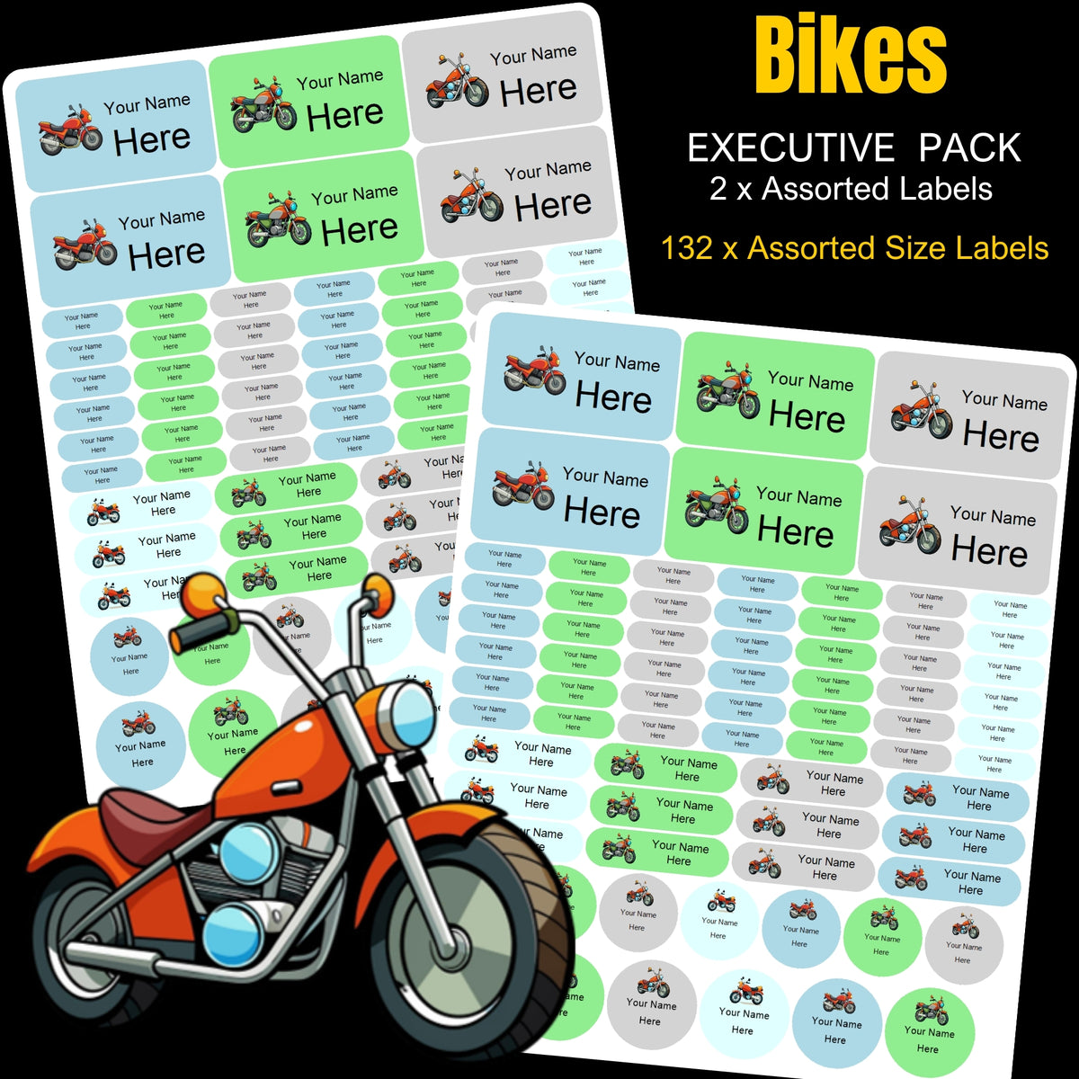 Bikes Stationery Labels