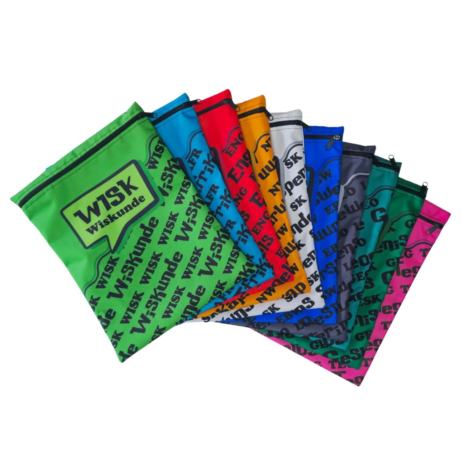 10 x Bubble Word Design Book Bag Set In Afrikaans for Gr 7 - 9