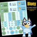 Bluey Stationery Labels