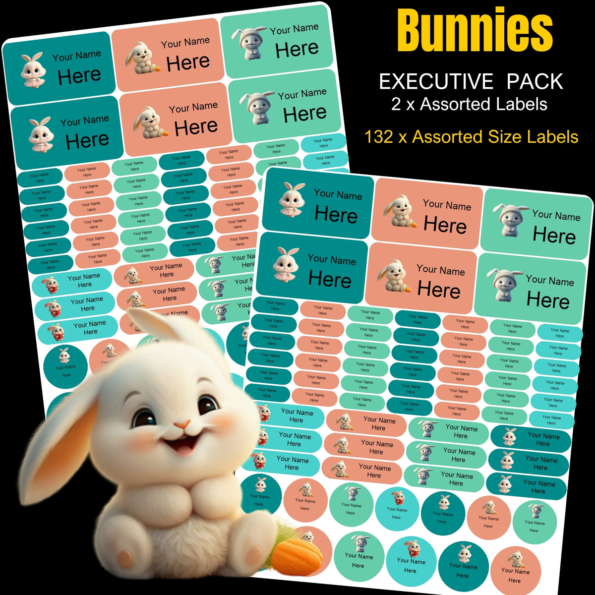Bunnies Stationery Labels