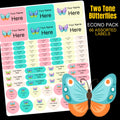 Butterlies Stationery Labels