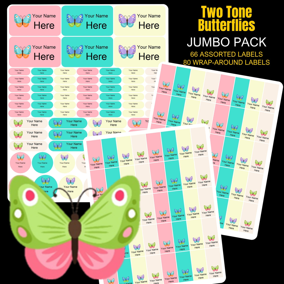 Butterlies Stationery Labels