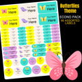 Butterlies Pastel Stationery Labels