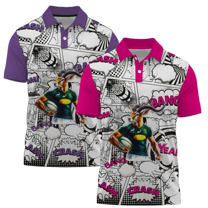 Springbok Rugby Supporters Golf Shirt