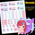 Mermaids Stationery Labels