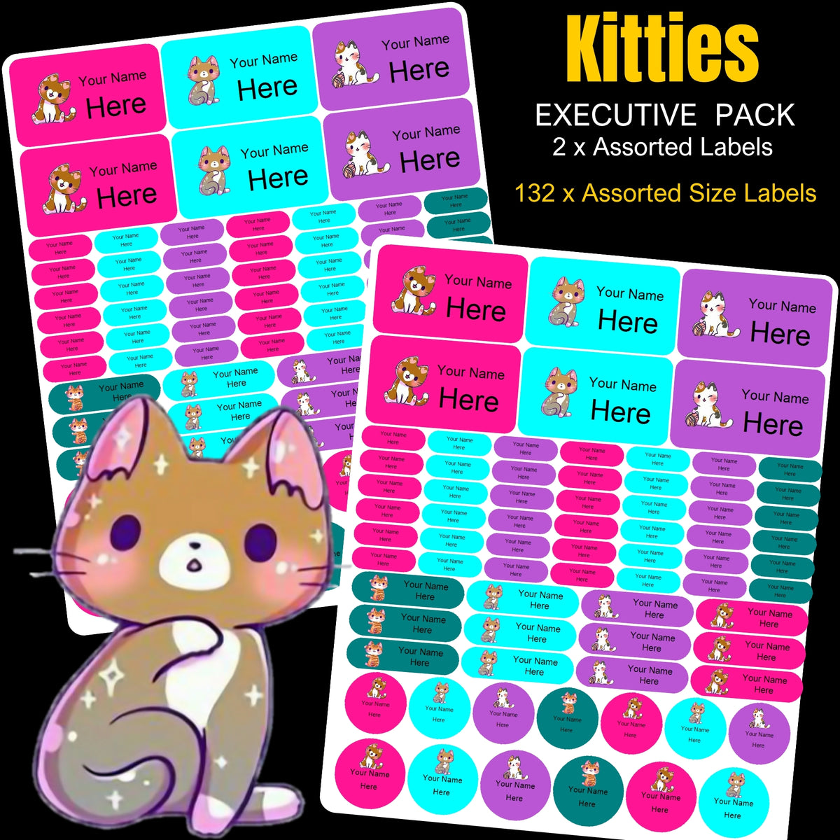 Kittens Stationery Labels