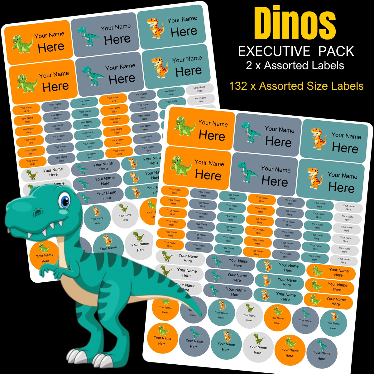 Dinosaurs Stationery Labels