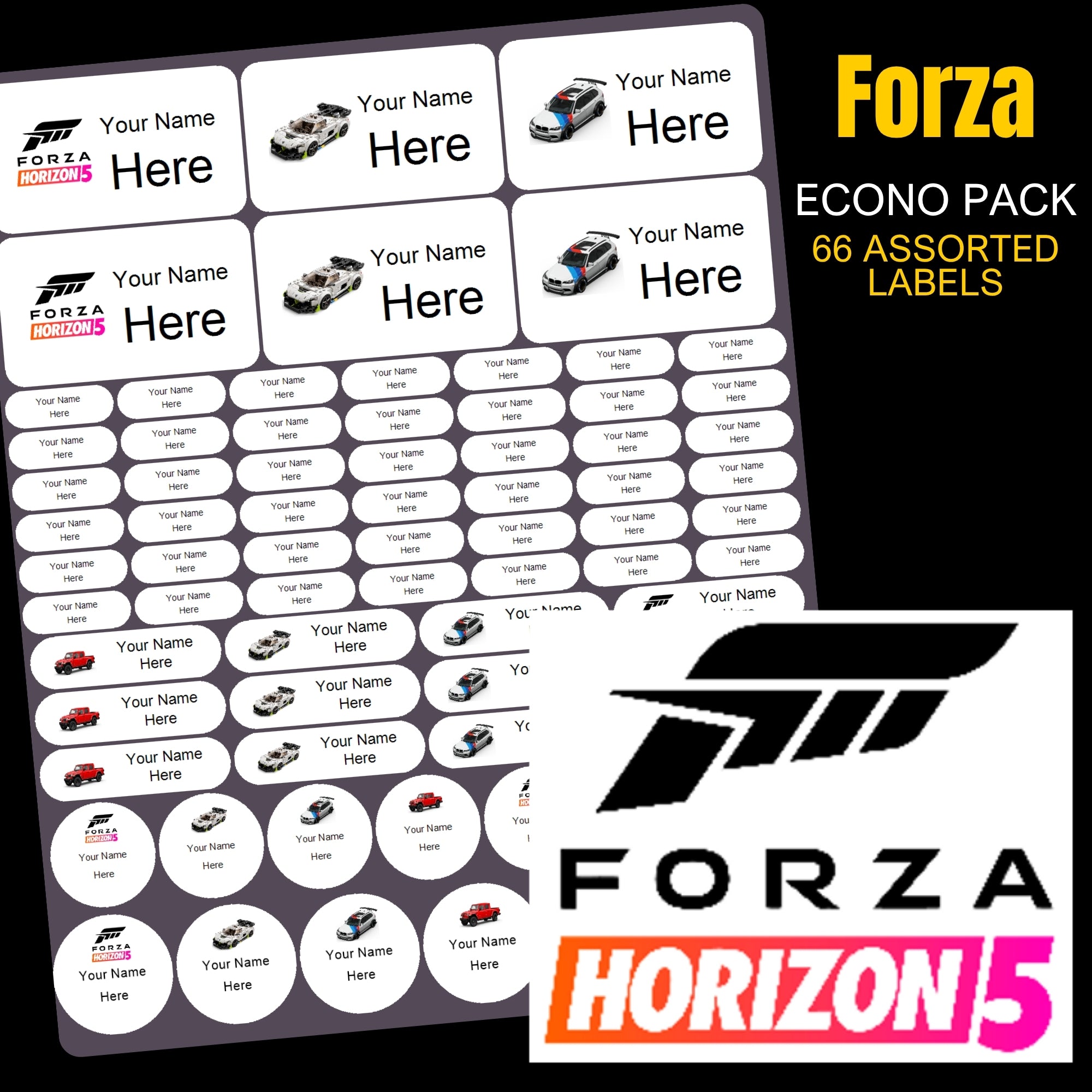 Forza Stationery Labels