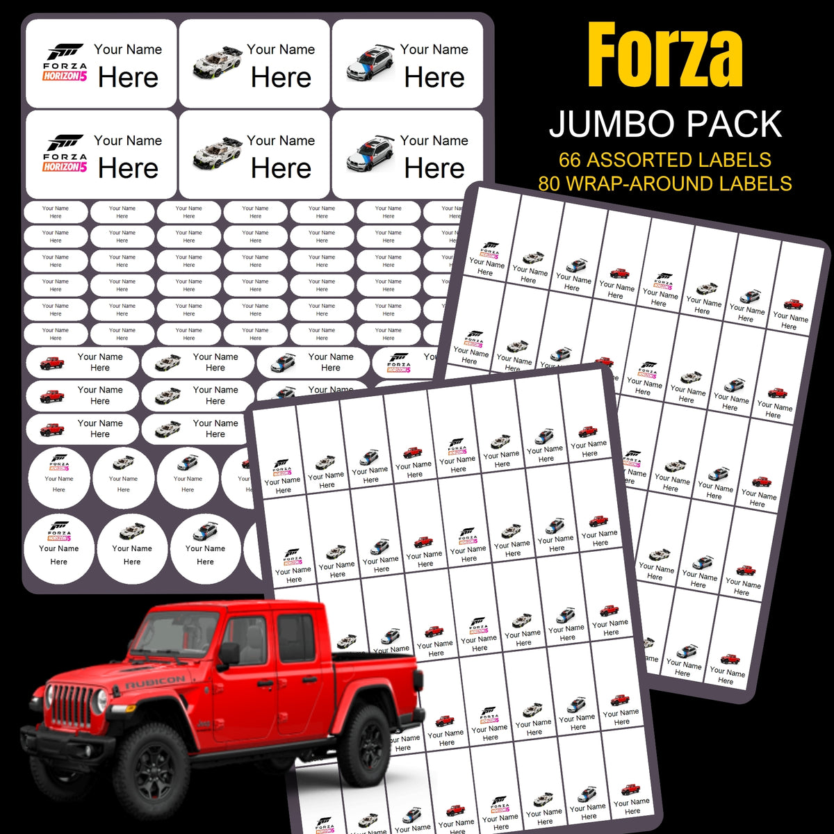 Forza Stationery Labels