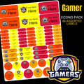 Gamer Stationery Labels