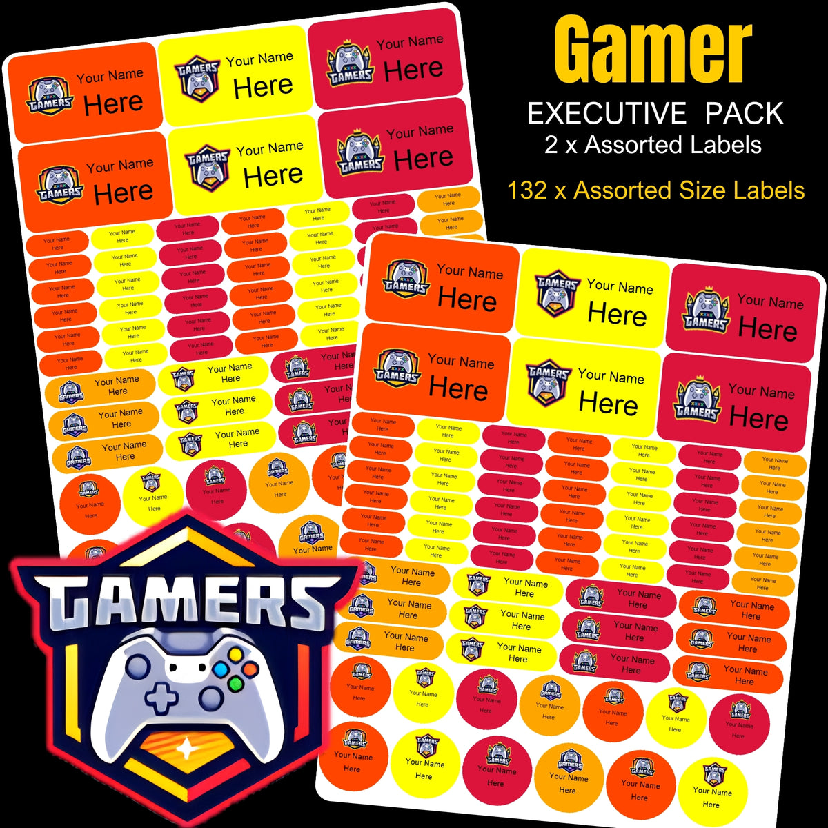 Gamer Stationery Labels