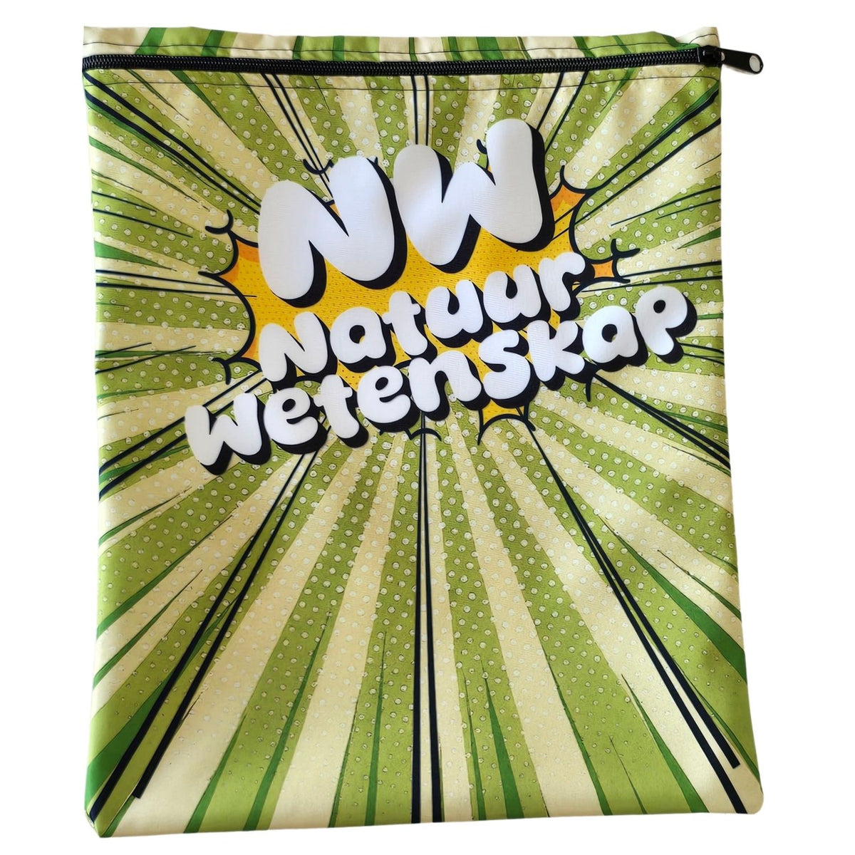 Set of 7 - Comic Design Book Bag Set with Subject Names In Afrikaans