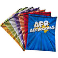 Set of 7 - Comic Design Book Bag Set with Subject Names In Afrikaans