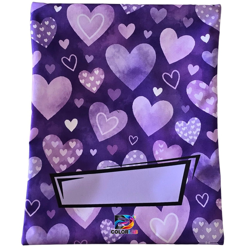 Set of 7 - Heart and Flower Design Book Bag Set with Subject Names In Afrikaans