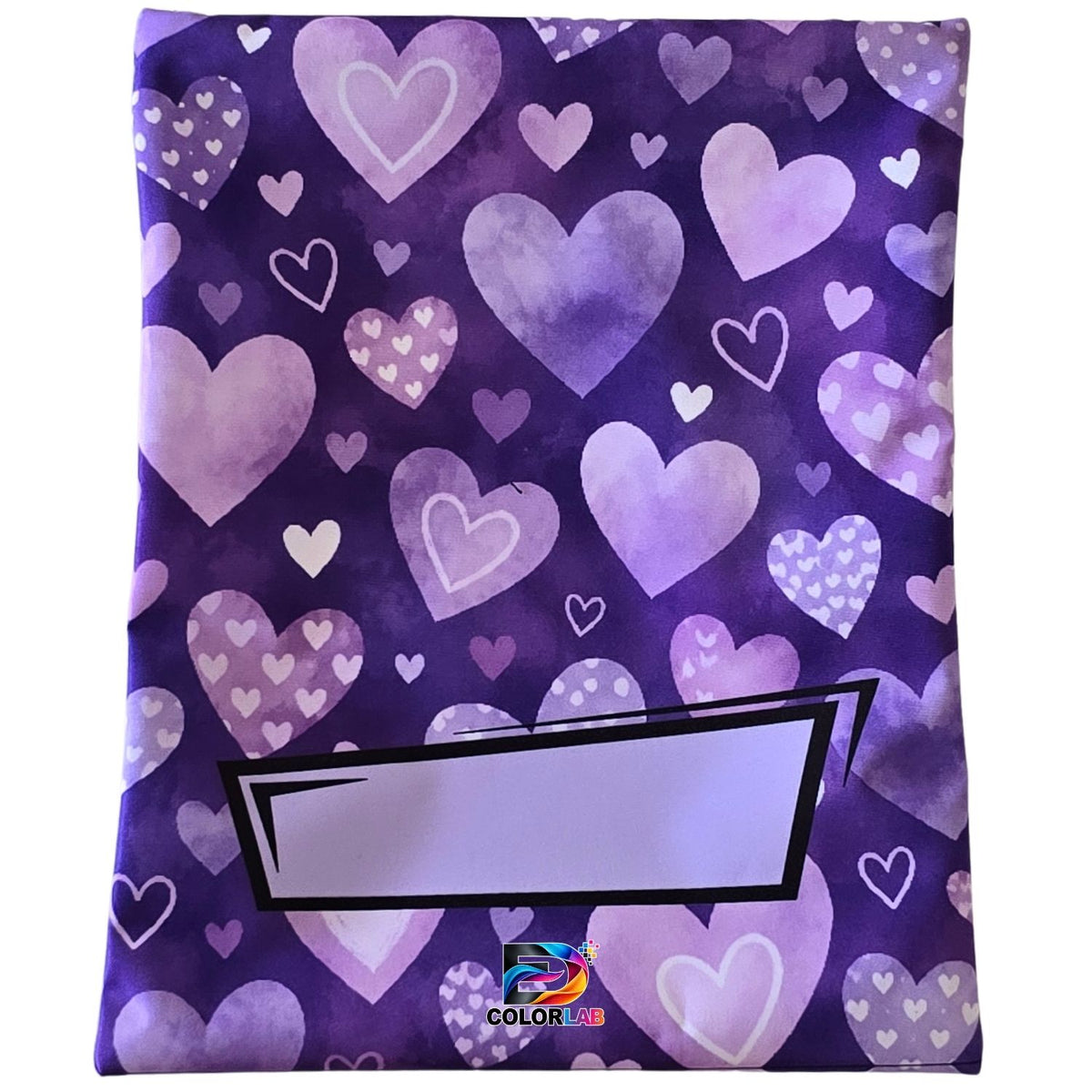 Set of 7 - Heart and Flower Design Book Bag Set with Subject Names In Afrikaans