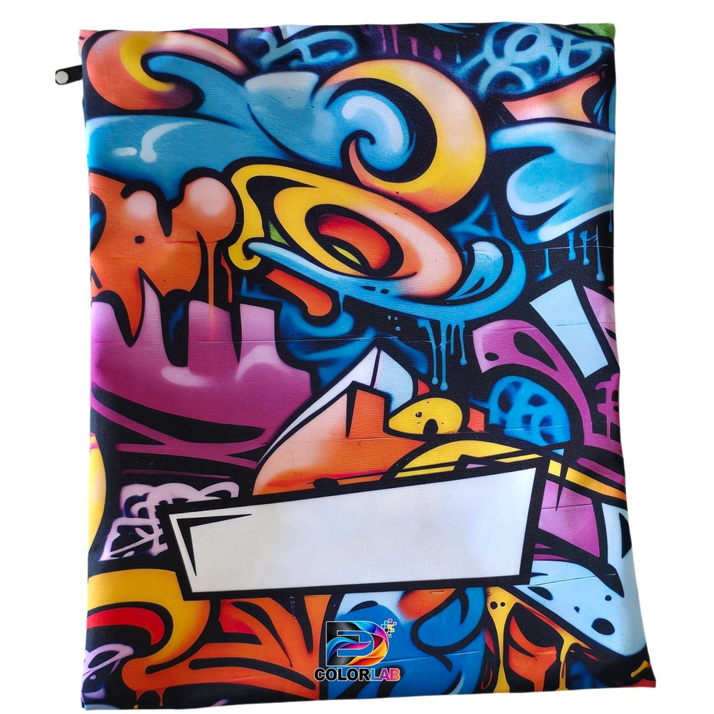 Set of 7 - Graffiti Design Book Bag Set with Subject Names In Afrikaans
