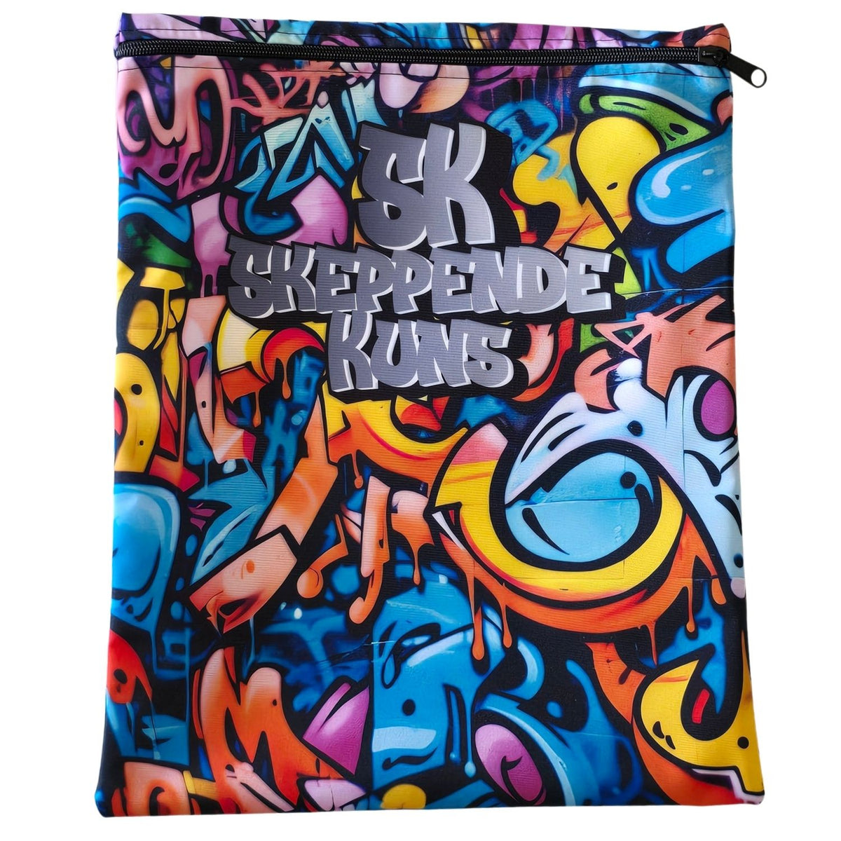 Set of 7 - Graffiti Design Book Bag Set with Subject Names In Afrikaans