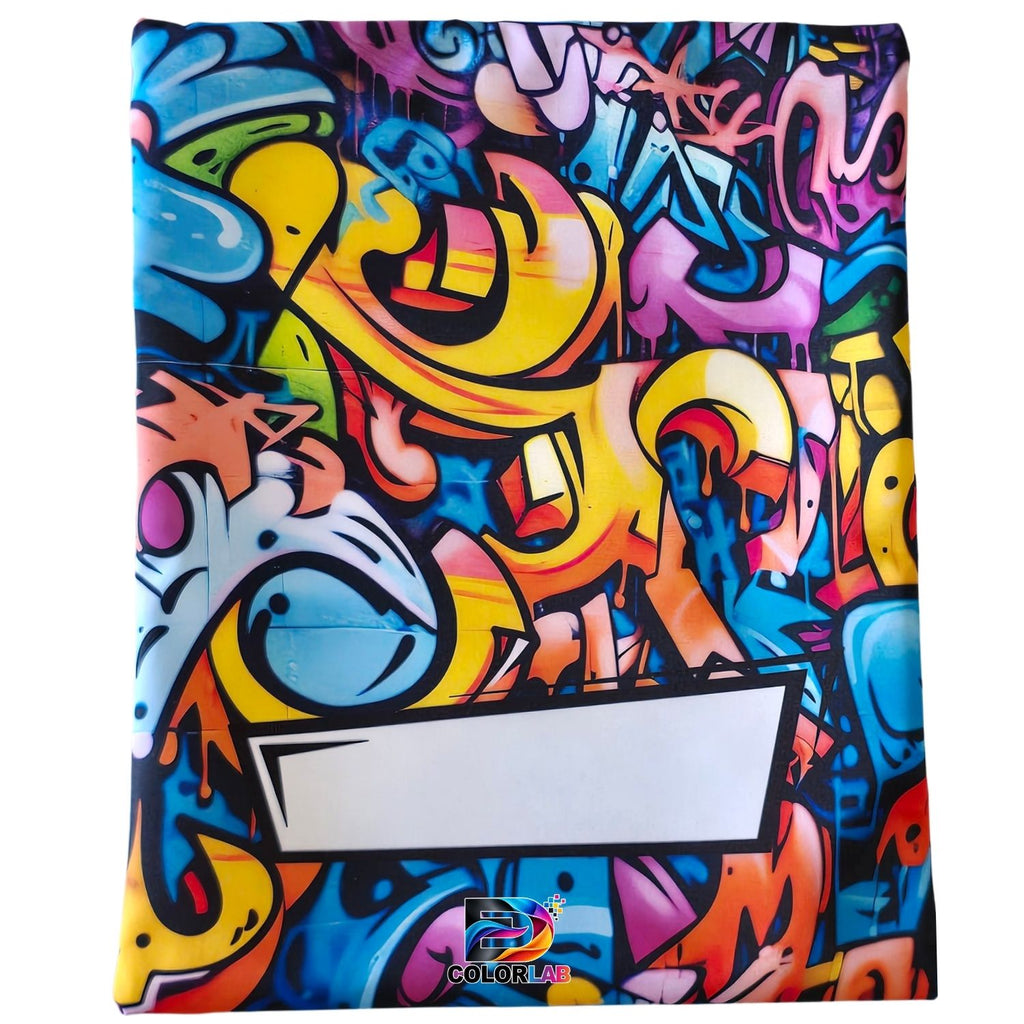 Set of 7 - Graffiti Design Book Bag Set with Subject Names In Afrikaans